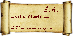 Laczina Atanázia névjegykártya